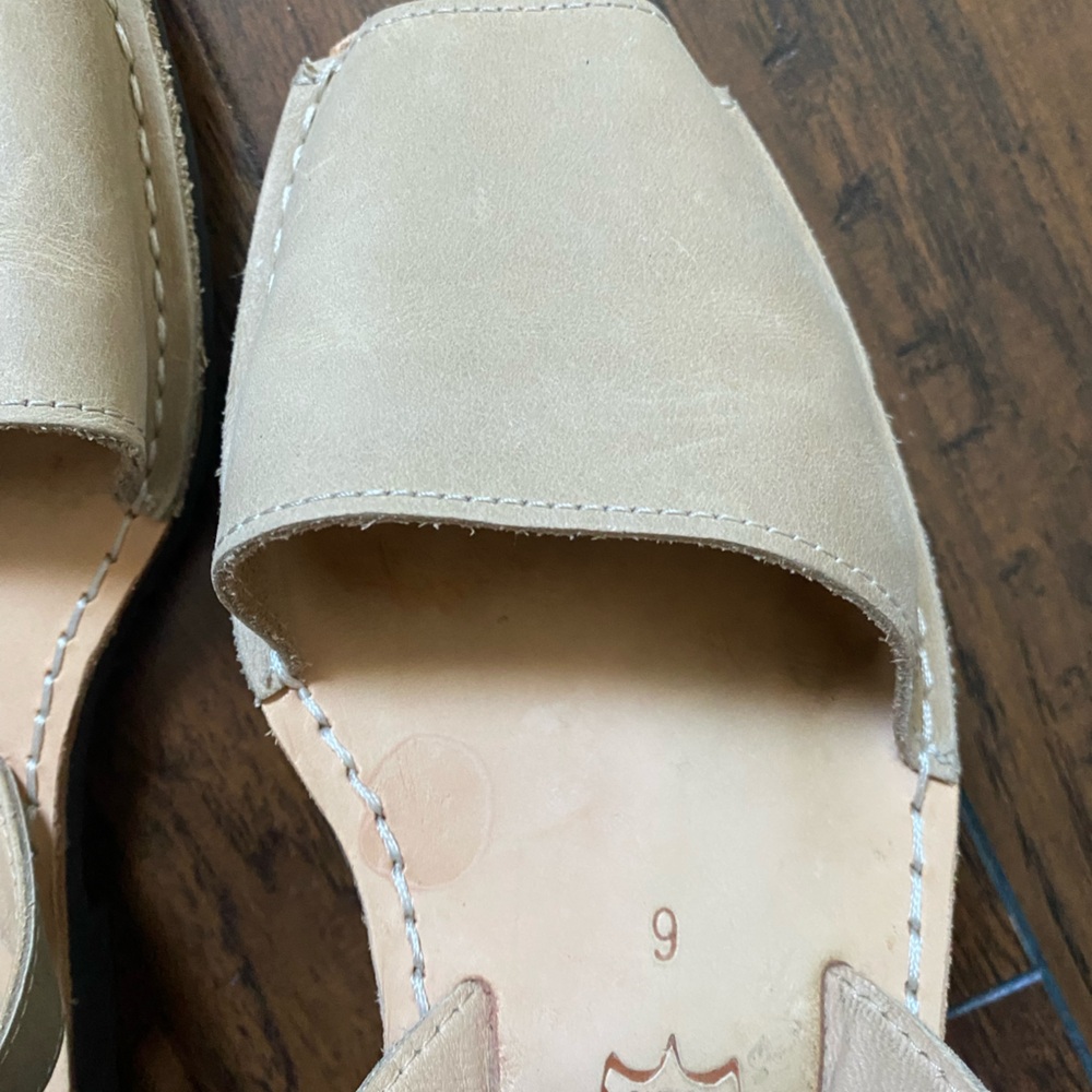 PONS Avarcas authentic leather sandals size 6, made in Spain - Picture 7 of 11
